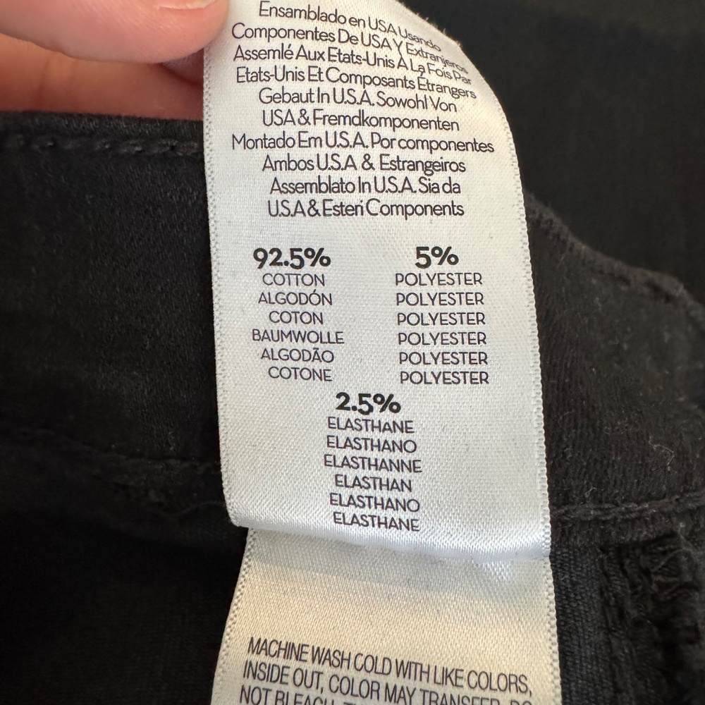 Mother Wrapper Patch Springy Ankle Not Guilty Black Jeans Denim Women's 28 P - Picture 8 of 9